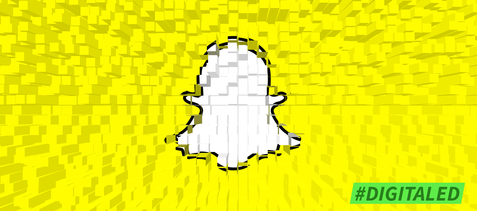 Snapchat graphic with DigitalEd logo