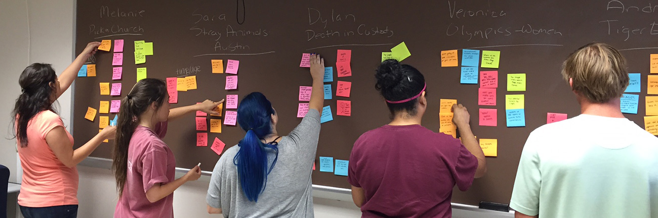 Texas State students use design thinking techniques.