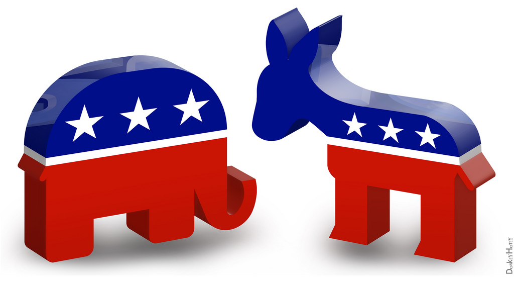GOP Elephant and Democrat Donkey